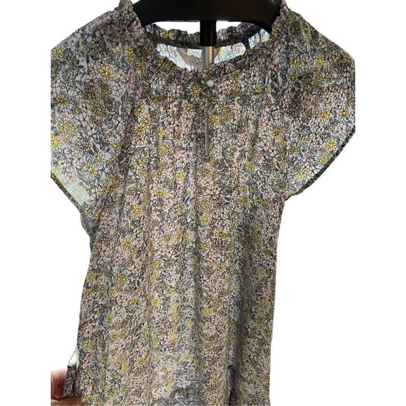 Lauren Conrad Women’s Dress Floral Blue & Pink with Belt SZ M NWT - Picture 1 of 11